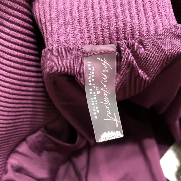 Free People Movement Carpe Diem Shorts Womens L Mulberry Lined Athleisure Run - Picture 4 of 14